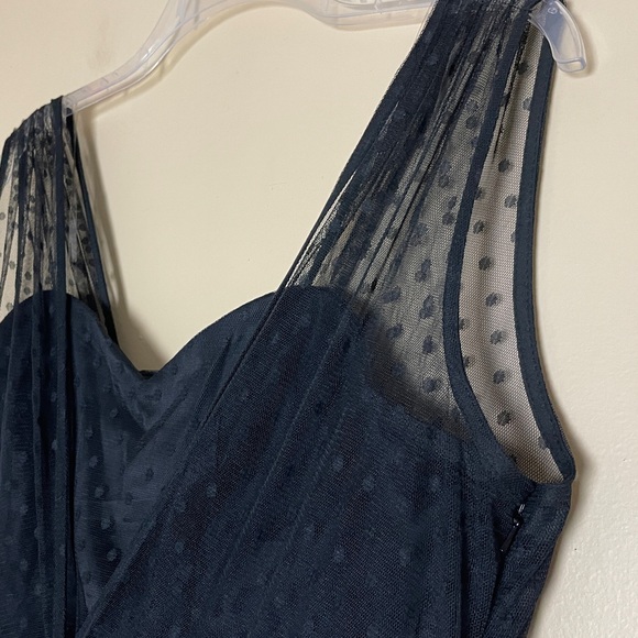 Collectif Vintage Black Courtney Swiss Dot Tiered Lace Swing Dress US 10 Retro - Picture 8 of 13